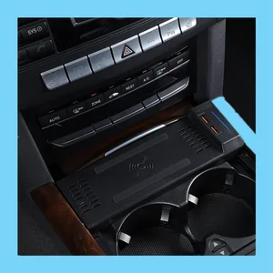 car wireless charger for mercedes benz w212 e class 2010 2015 fast charging case phone charger accessories for iphone 8 12 free global shipping