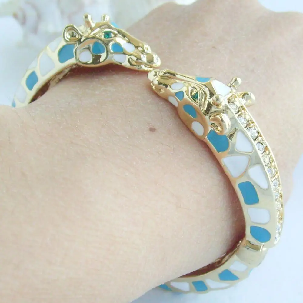 Уникальный Олень браслет с жирафом манжеты прозрачные кристаллы из горного