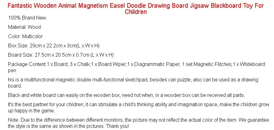 Деревянная доска для рисования с изображением животных мольберта малышей и