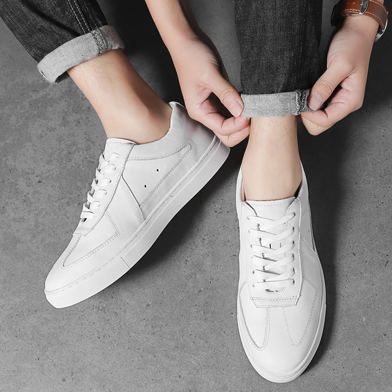 

Fashion Sneakers Men Shoes Genuine Leather Shoes Men Shoes Loafers Lace Up Walking Casual Shoes