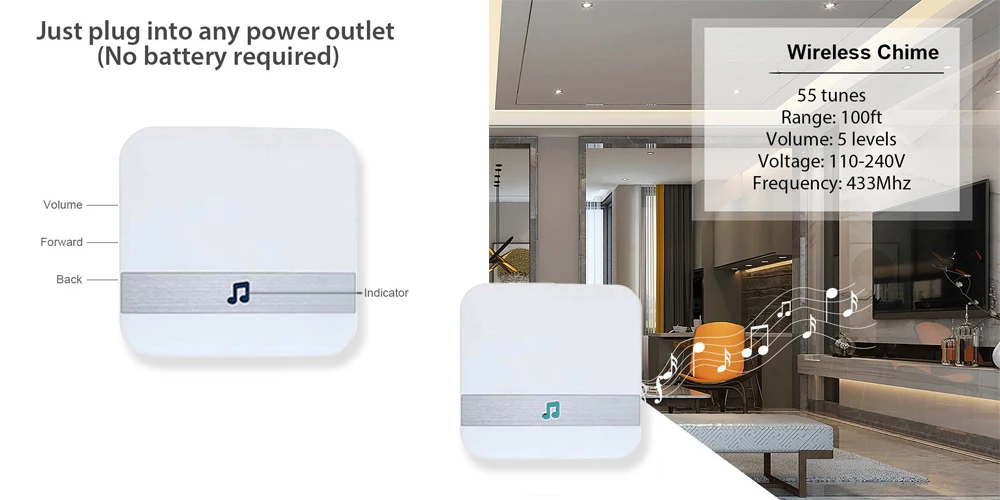 B30 720p wifi дверной звонок Водонепроницаемый умный видео дверной звонок wifi телефон пульт дистанционного управления беспроводной домофон PIR ИК камера ночного видения
