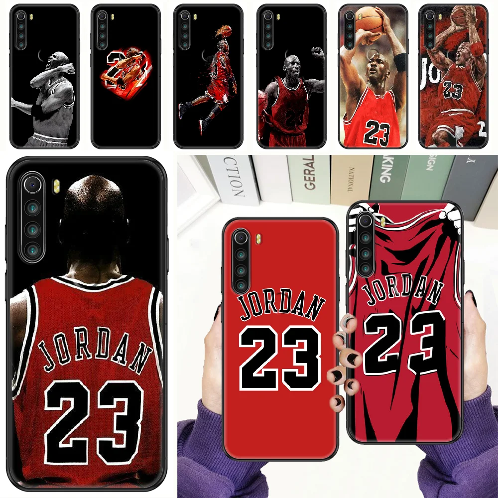 Чехол для телефона Jordan 23 с Баскетбольным игроком Xiaomi Redmi Note 7 7A 8 8T 9 9A 9S K30 Pro