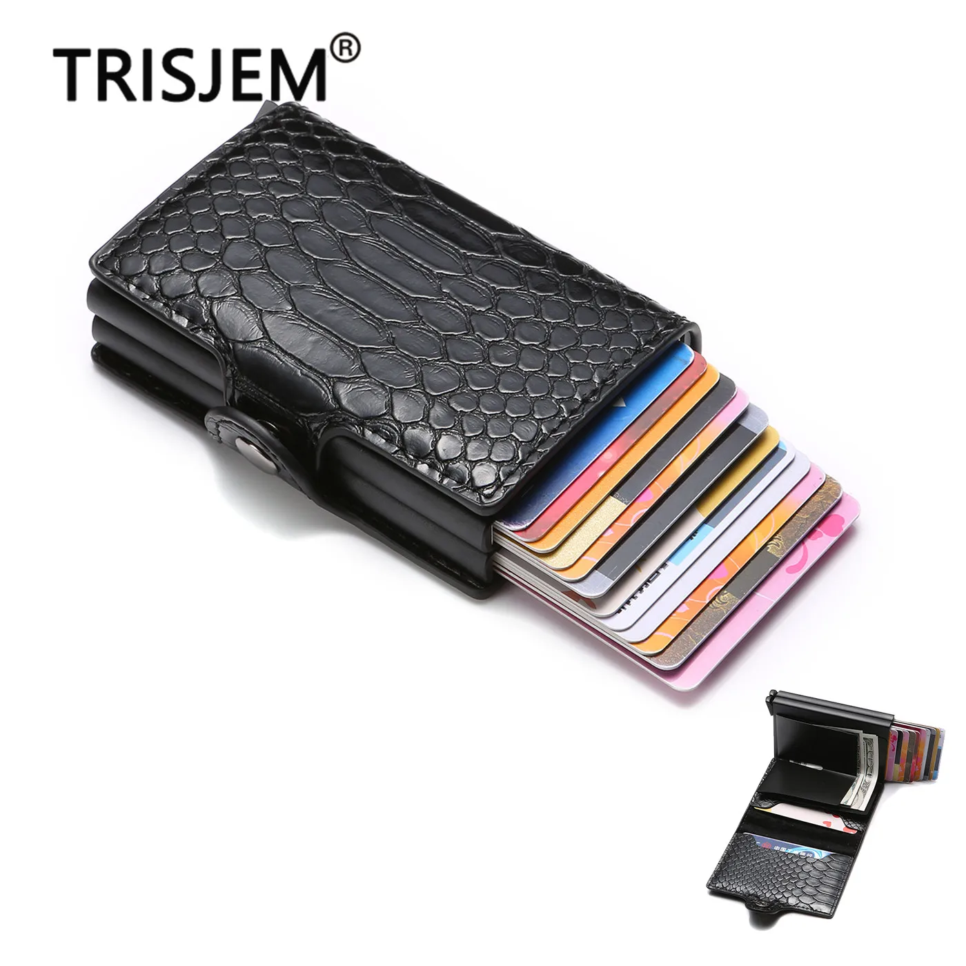 Rfid Блокировка id кредитный держатель для карт кошелек мужской Умный Алюминиевый