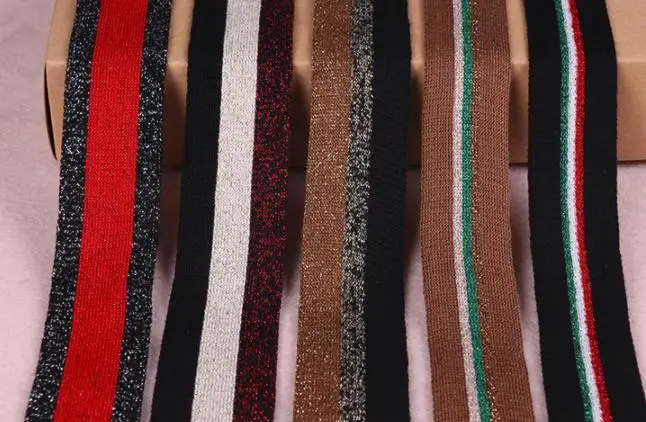 30mm Red Brown cotton Knitting Stripe Webbing Sport Pants Cloth Elastic Band Stretching Lace Ribbons DIY Garments Accessories | Дом и сад