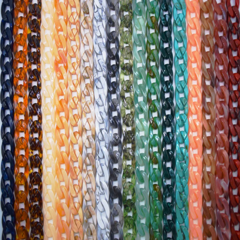 

60/120cm Acrylic Resin Chain Bag Strap for Handbags Women Gold Purse Chains for Plastic Bags Accessories Acrylic Plastic Chain