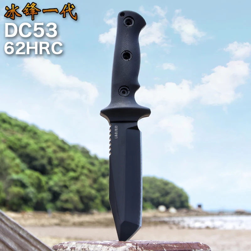 

Тактический нож с фиксированным лезвием, длина 62HRC, сталь DC53, для повседневного использования, легинсы