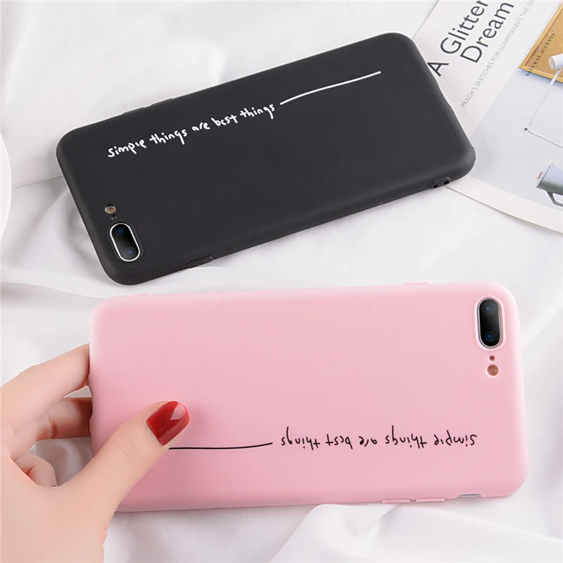 Чехол Ottwn для iPhone 6, 7, 8 Plus, X, XR, XS, Max, простой чехол с буквенным принтом, для iPhone 11 Pro, чехол, Мягкая силиконовая задняя крышка, чехол для телефона