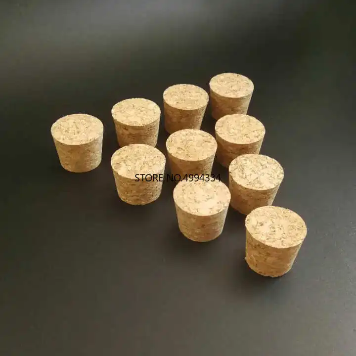 

50pcs/lot Wooden Cork Stopper for Test tube/packing bottles, Top Diameter 20mm, Height 18mm