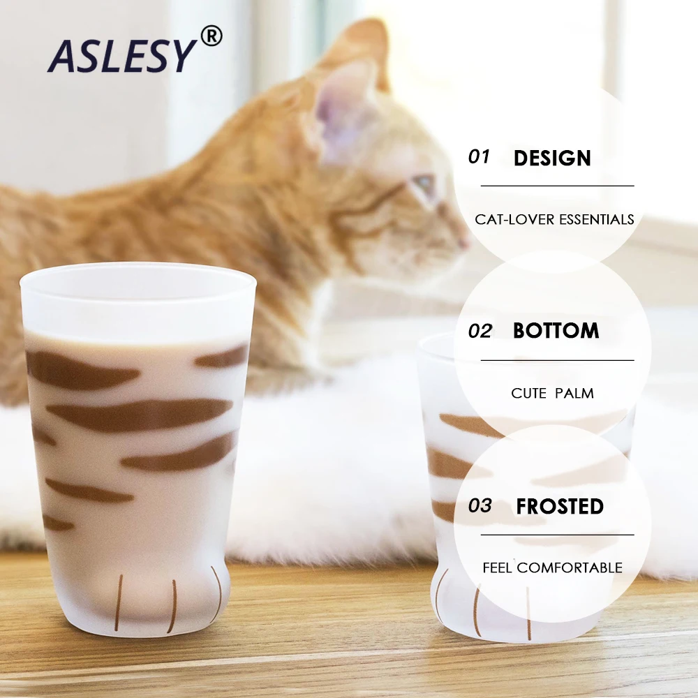 Кошачий коготь чашки Кофе кружка матовый Стекло стакан посуда для завтрака