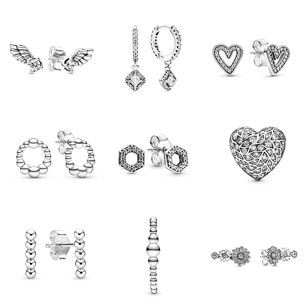 

Женские серьги из серебра 925 пробы, с шестигранным кристаллом