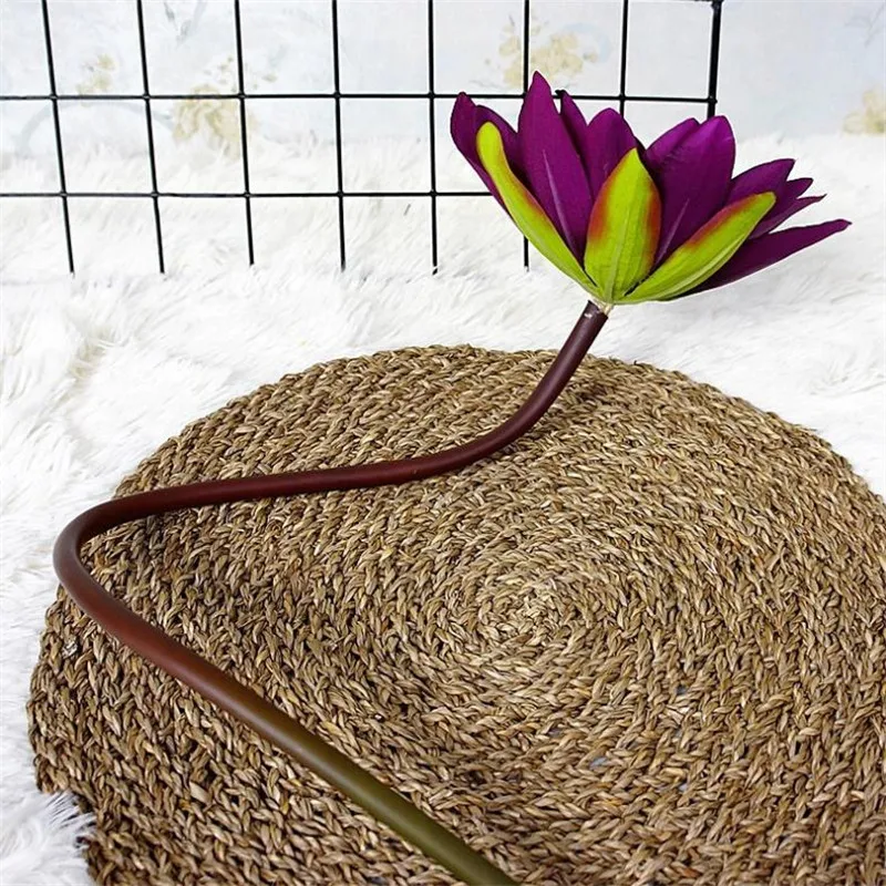 7 шт. поддельные один стебель Nymphaea Tetragona Георгий 27 56 &quotДлина моделирование лотоса