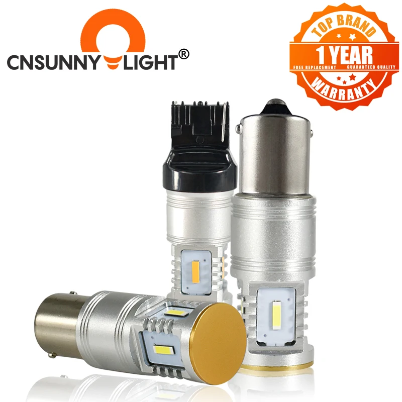 CNSUNNY светильник 2 шт. Canbus светодиодный 1156 BAU15S P21W PY21W автомобильный указатель