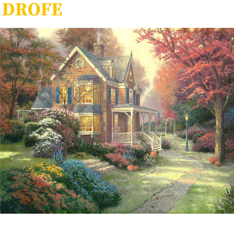 Набор для рисования по номерам в деревянной рамке 40 х50 см | Дом и сад