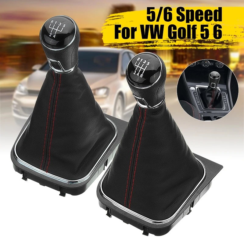 

Рычаг переключения передач 5/6 скоростей рукоятка для рычага переключения передач для Volkswagen VW из искусственной кожи-2003, Golf 4 IV MK4 GTI R32