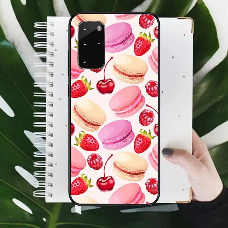 

Dessert ice cream Macaron Food Phone Cases For Samsung galaxy S 7 8 9 10 20 edge A 6 10 20 30 50 51 70 note 10 plus