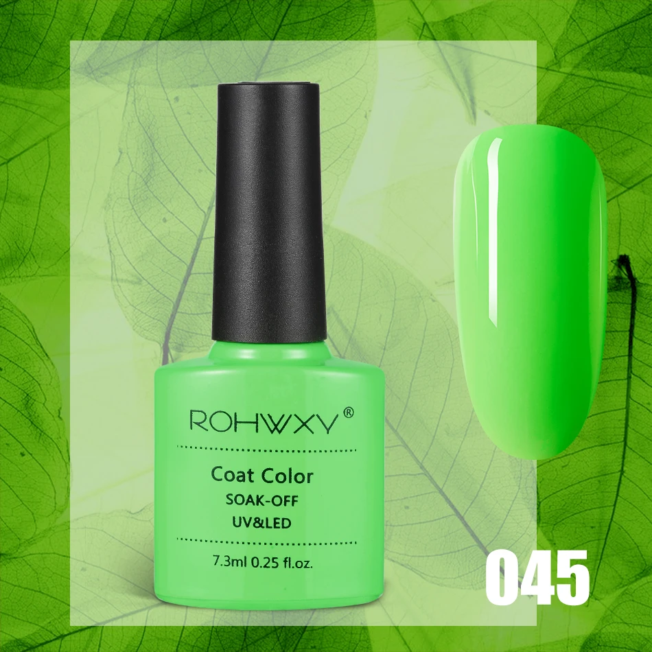 ROHWXY УФ-гель для ногтей Гибридный лак для замачивания ногтей полуперманентный верхний Базовый лак для ногтей все для маникюра Гель-лак - Цвет: A045