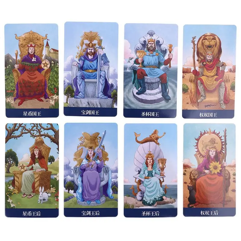

Classic Tarot 78 Cards Deck Divination Cards Family Party Board Game with Cards Bag and Guidebook