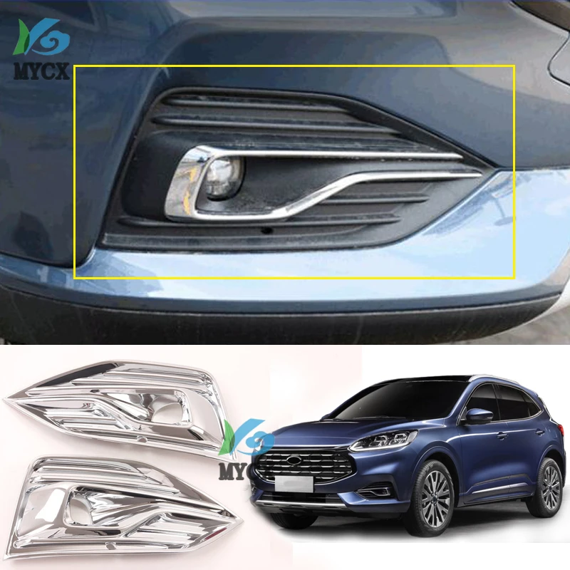 

Для Ford Escape Kuga 2020 2021 автомобильные аксессуары ABS Хром Передняя противотумансветильник РА крышка отделка молдинг ободок гарнир наклейка