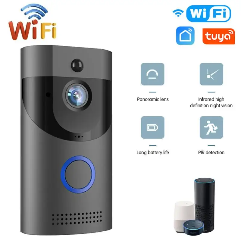 

2021 New B30 WIFI Doorbell B30 IP65 waterproof Smart video Door chime 720P wireless intercom FIR Alarm IR night vision IP camera