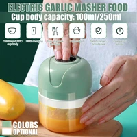 100250ml mini electric garlic chopper usb charging ginger masher machine sturdy durable chili vegetable crusher kitchen tool