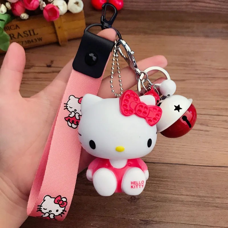 6 Новинка, женский брелок hello kitty, подарок для девушек, висячая веревка, браслет на запястье, автомобильная сумка, брелок, брелок, цепочка для ключей, брелок для телефона - Цвет: 6