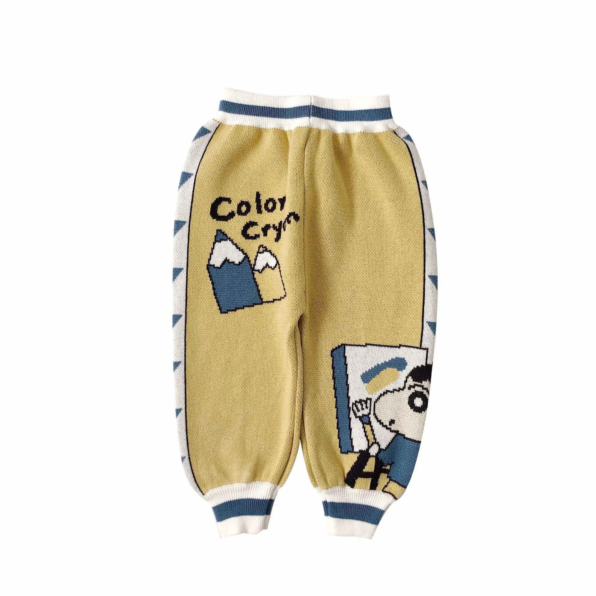 Tonytaobaby/осенне зимние платья Новые детские трикотажные штаны с рисунком для
