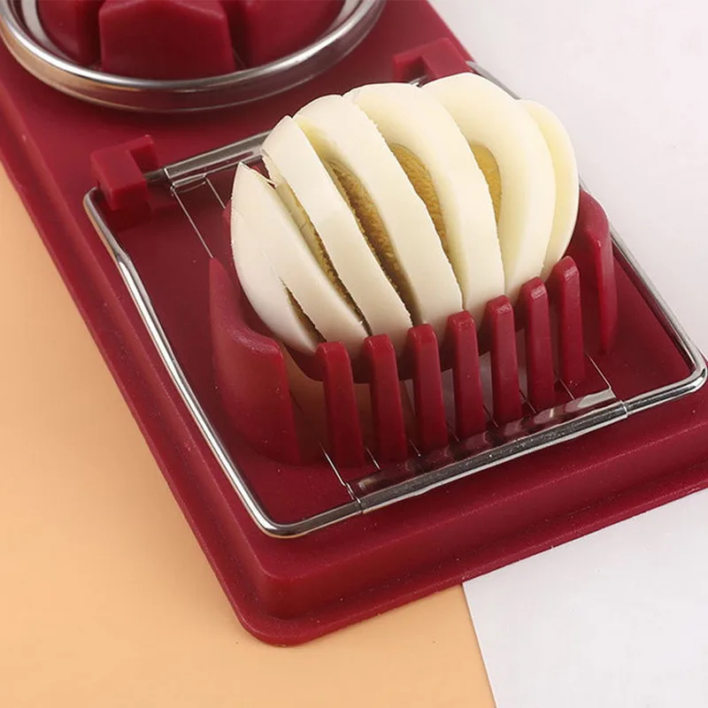 

Multifunctional Egg Cutter Stainless Steel Egg Slicer Sectioner Cutter Mold Flower-Shape Luncheon Meat Cutter Kitchen Gadgets