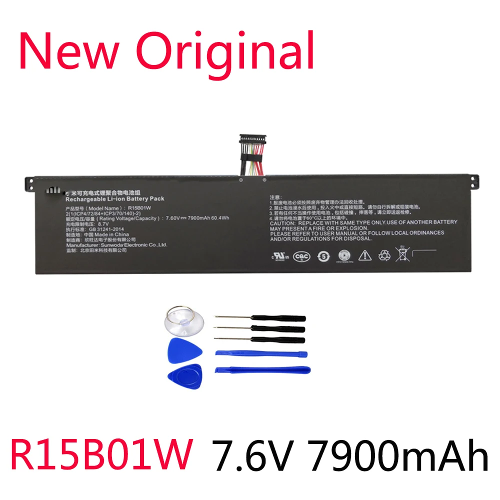 

R15B01W New Original Battery For Xiaomi Pro 15.6" Series Notebook 7.6V 7900mAh/60.04WH