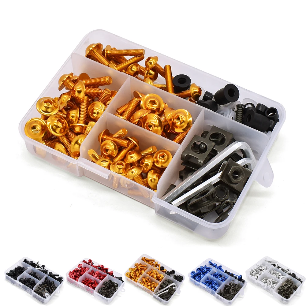 Мотоцикл обтекатель винт Пружинные Болты Комплект крепеж для корпуса зажимы