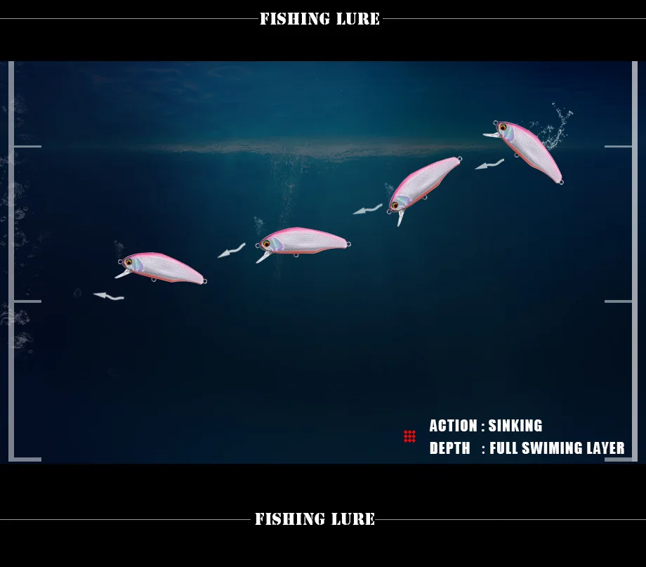 Bassland 45s max мы собрали воедино опускается на дно Minnow приманки для ловли рыбы, 44 мм 3,5 г форель, щука, искусственная приманка жесткая приманка 12 Цветов рыболовные снасти