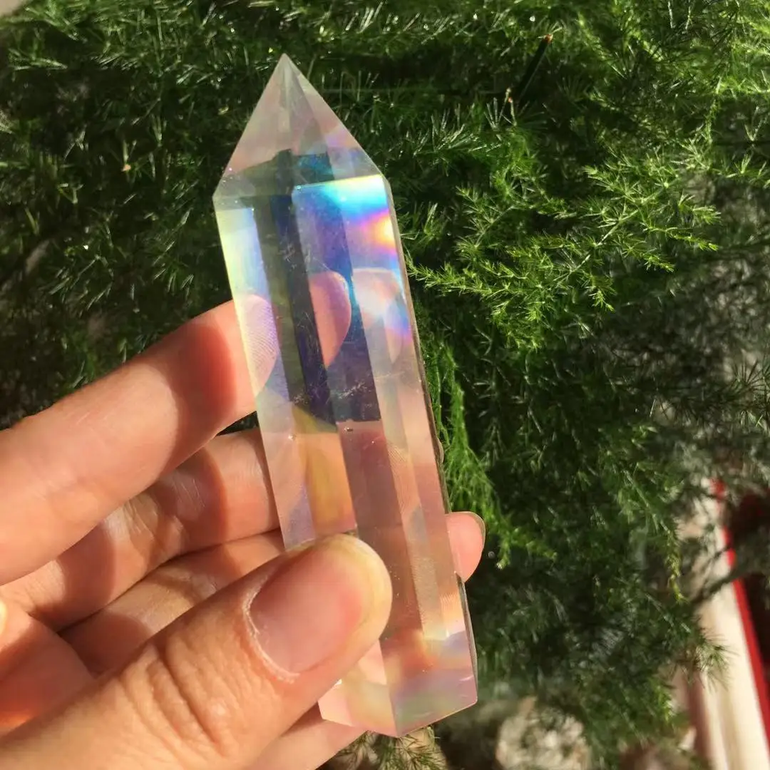 3pcs7-9cm ореолом Ангел прозрачные плавки камни палочка ТОЧКА плавления минералов