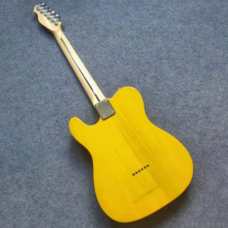 6 saiten gitarre tl stil elektrische gitarre 39 zoll blau gelb sunburst farbe solide ashwood körper holz gitarre hochglanz finish free global s