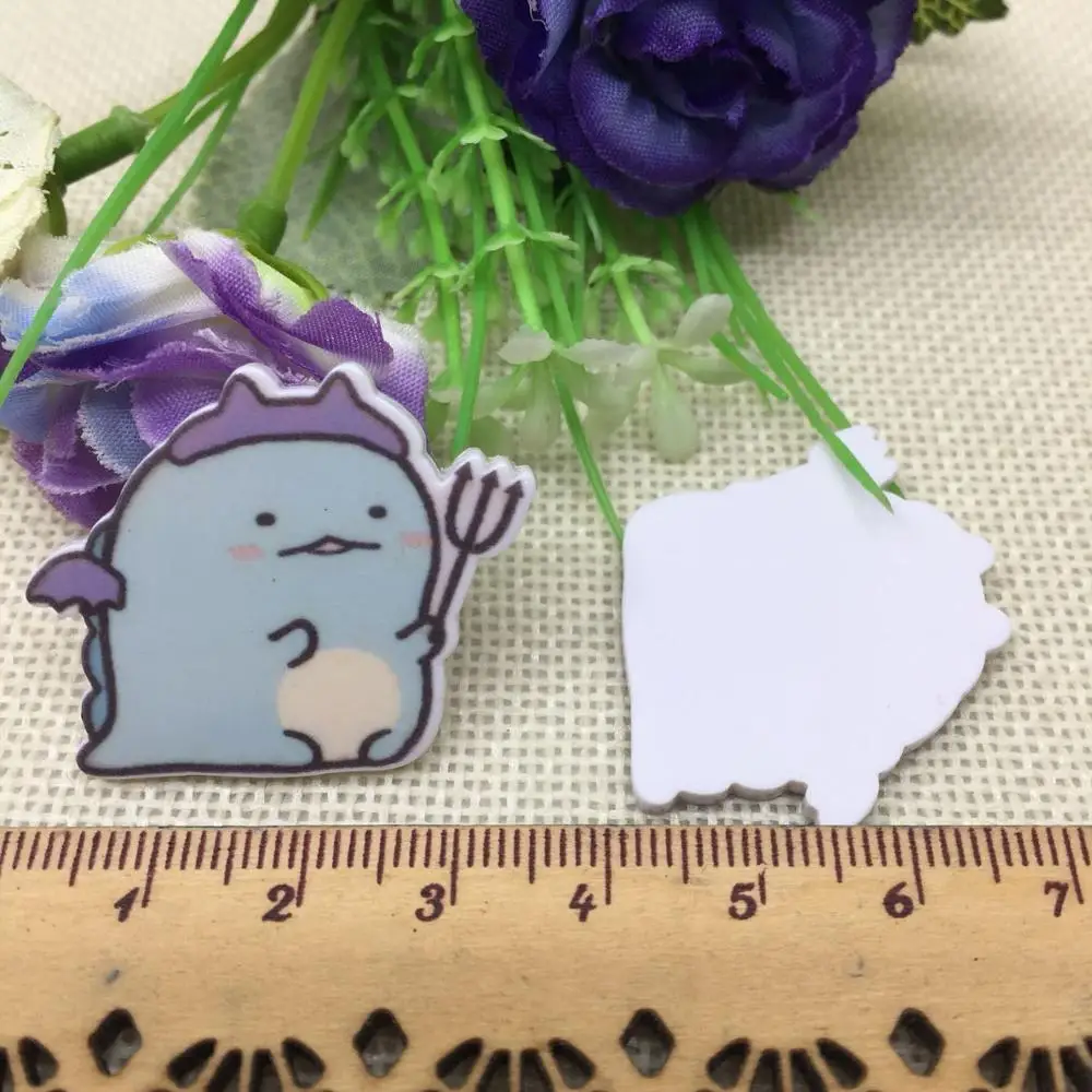 Антикварная медь 10 шт/лот японский мультфильм DIY милый девочка Праздничное оформление дома ремесла плоские пластмассовые резиновые аксессуары для волос ремесла - Цвет: Антикварная медь