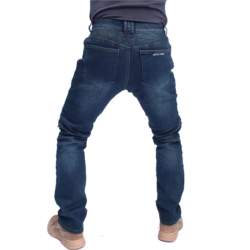 2020 улучшить мотоцикла джинсы для езды высота по колено с подкладкой из бархата