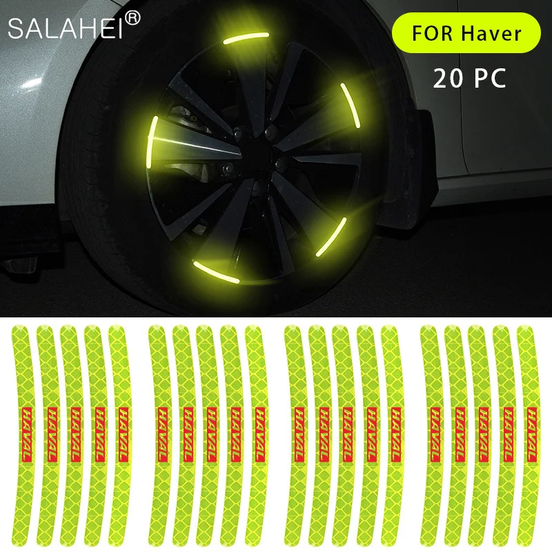 

Car Motorcycle Wheel Tire Decoration Reflective Applique Tape Mark Safety Stickers For Haval F7 H5 F7X M6 H9 H6 H6S Auto Goods
