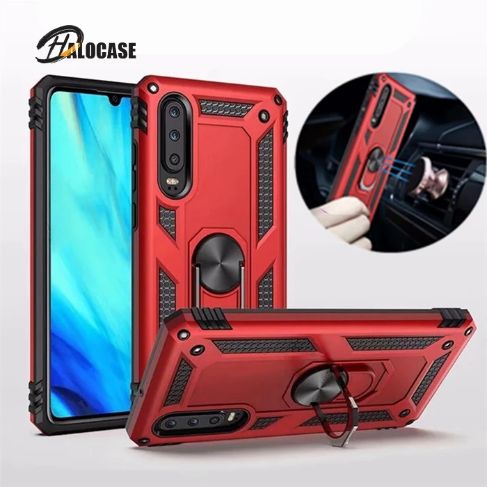 

For Huawei P30 Pro Case Car Holder Stand Magnetic Bracket Finger Ring Cover for Huawei P30 Lite P30 Shockproof Full Back Case