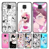 anime yarichin club silicone cover for xiaomi redmi note 10 10s 9 9s pro max 9t 8t 8 7 6 5 pro 5a phone case