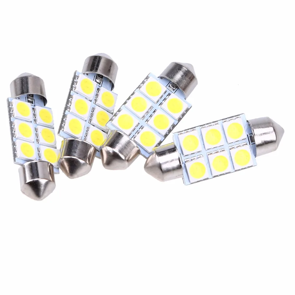 POSSBAY Универсальный 36 мм 5050 6SMD белый микро автомобиль грузовик внедорожник