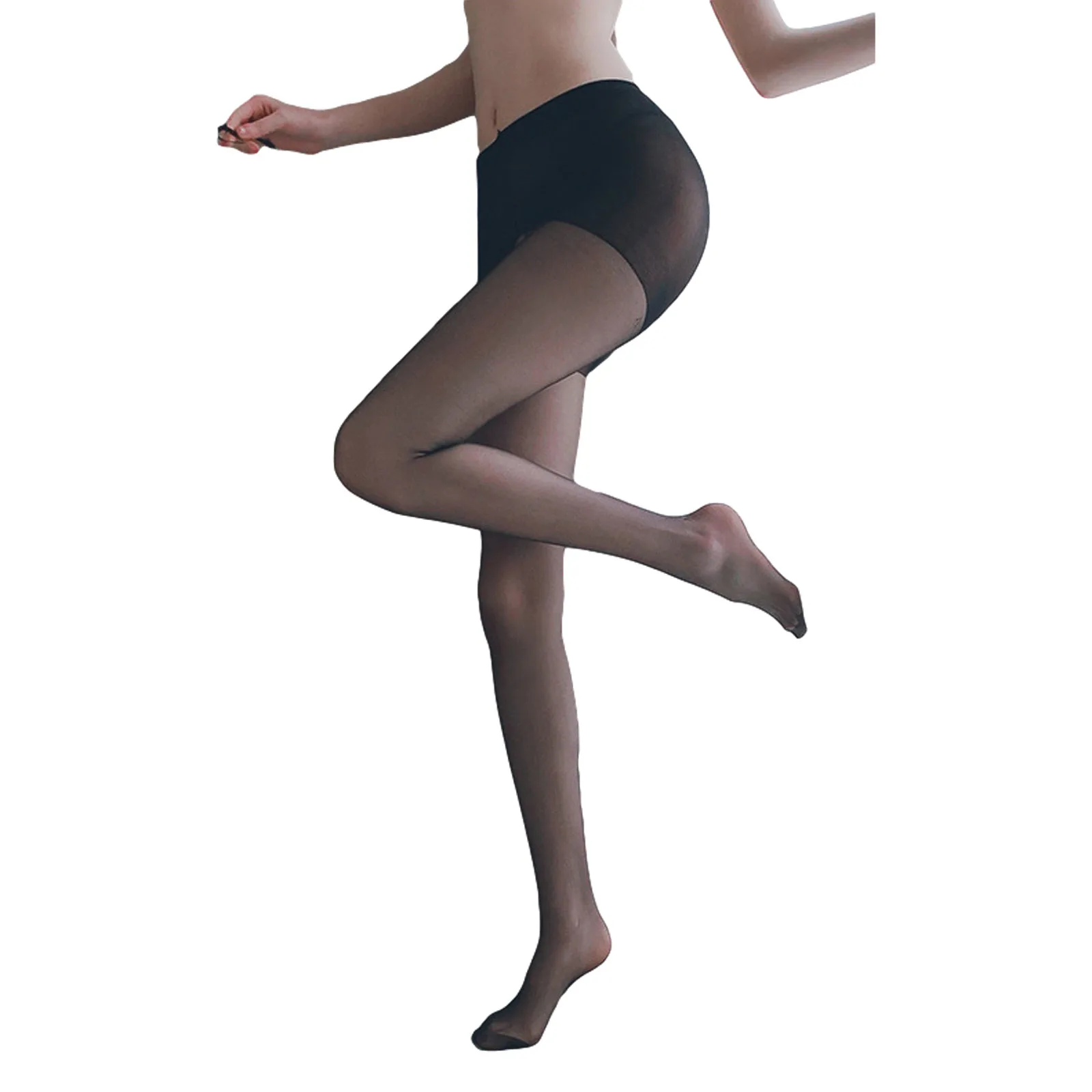 

Women Sexy Open-crotch Pants, Solid Color Elastic and Breathable Panty-hose, Black/ Grey/ White/ Nude
