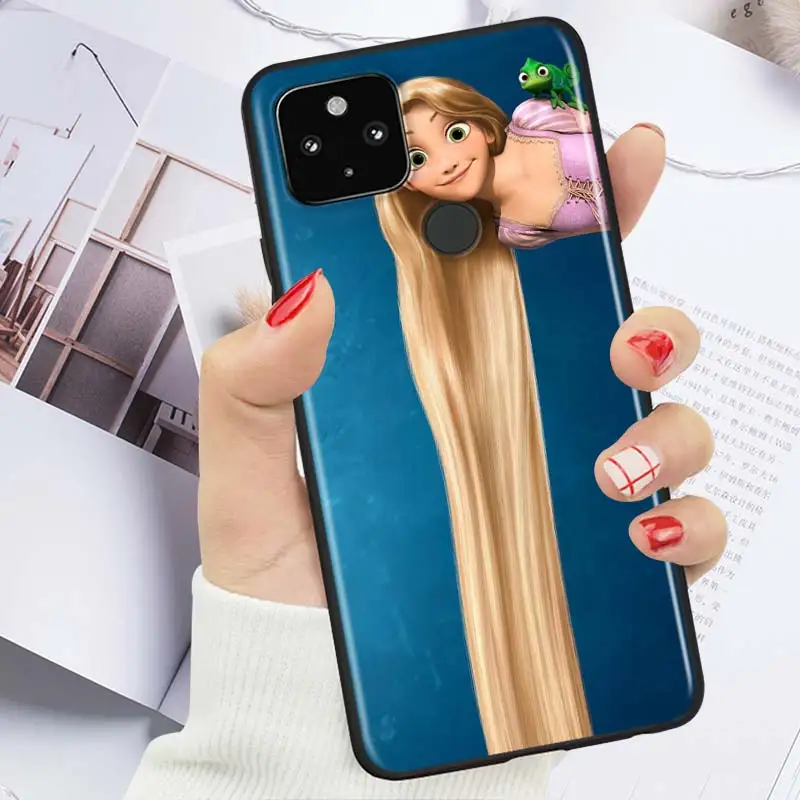 

Disney Tangled Shockproof Cover for Google Pixel 5 4 4A XL 5G Black Phone Case Shell Soft TPU Fundas Coque Capa