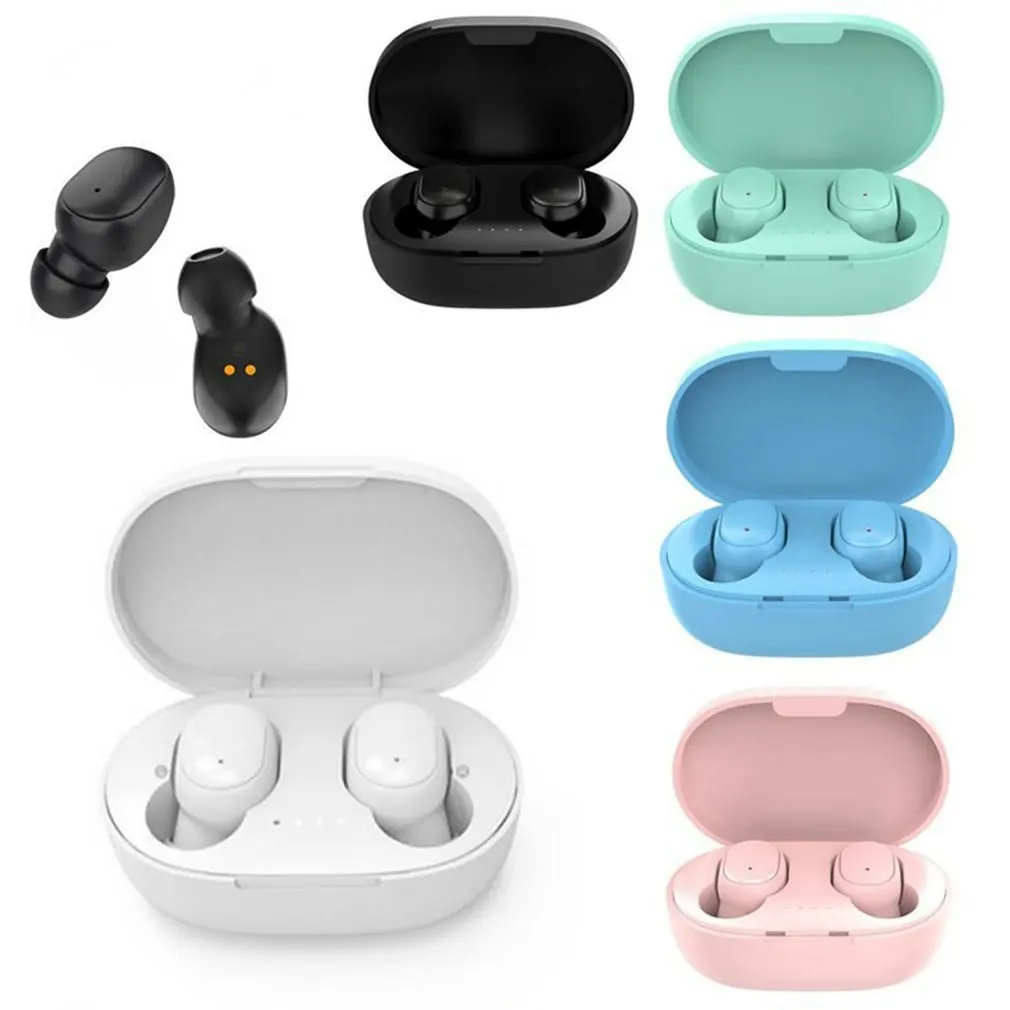 

Stereo Earbud Headphones In-ear Earphones Wireless Earphones With Charging Box Noise Reduction Mini Stereo Headset