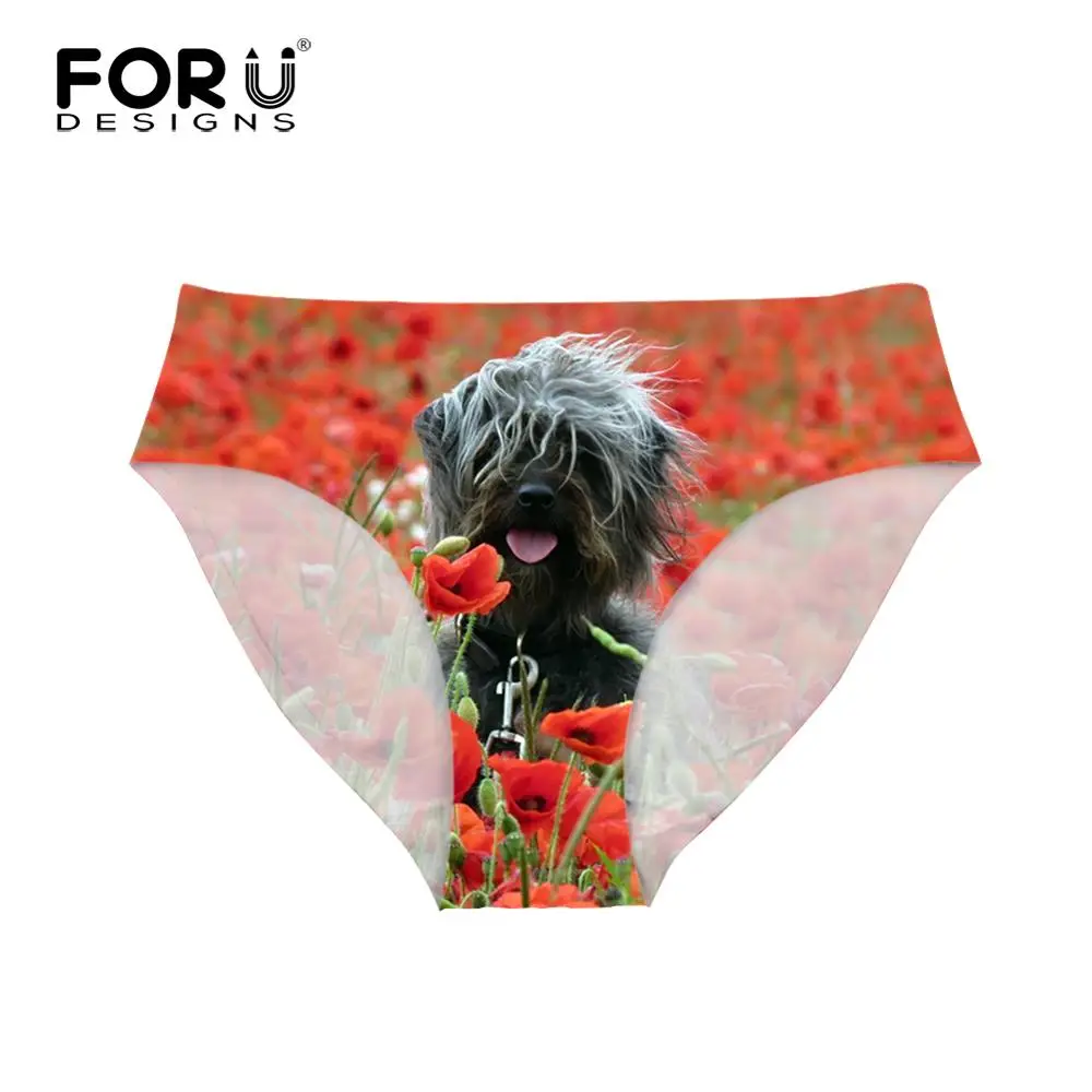 

FORUDESIGNS Girls Panties Sexy Women Panty Seamless Ladies Briefs Kawaii Puppy 3D Print Polyester Underwear Smooth Female Sex