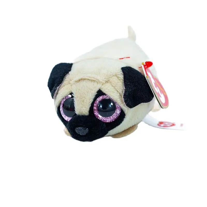 

New 4 inch 10 cm Ty big eyes plush pea plush animal brown Puppy collection doll children boy girl birthday Christmas gift