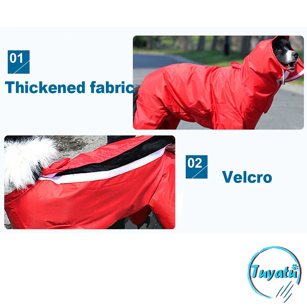 Дождевики для больших и маленьких собак водонепроницаемые толстовки с капюшоном