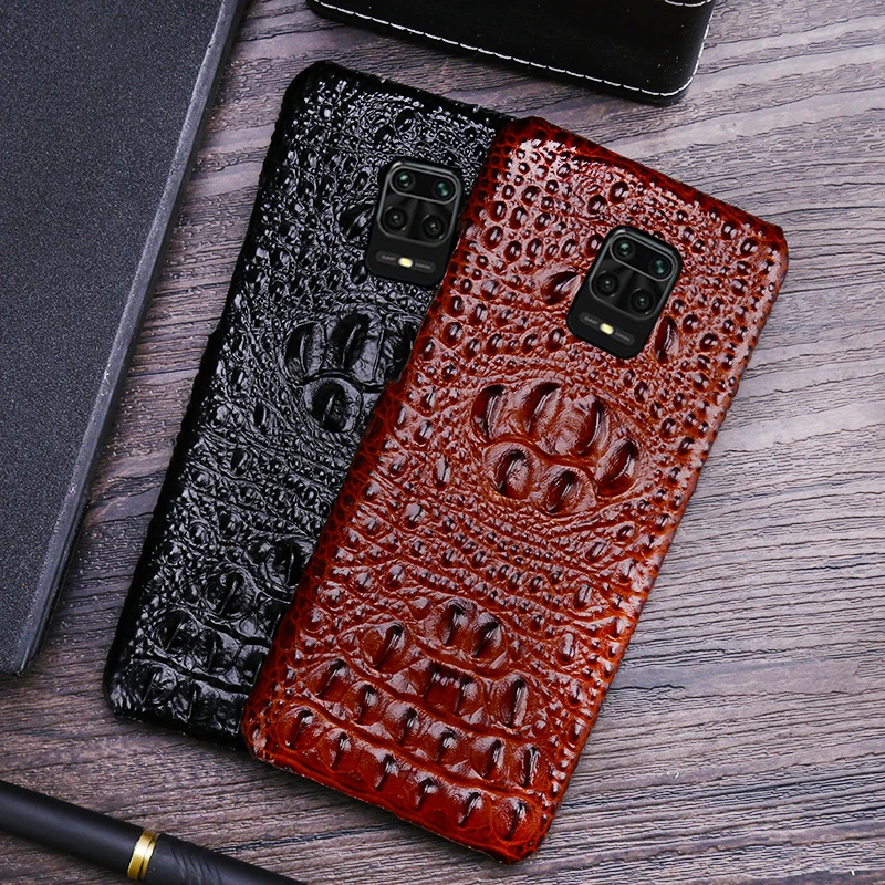 

Upscale Men's Genuine leather phone case for xiaomi Redmi note8 Pro Cowhide phone case Mi Note 7 8 9 10 max plus lite mix
