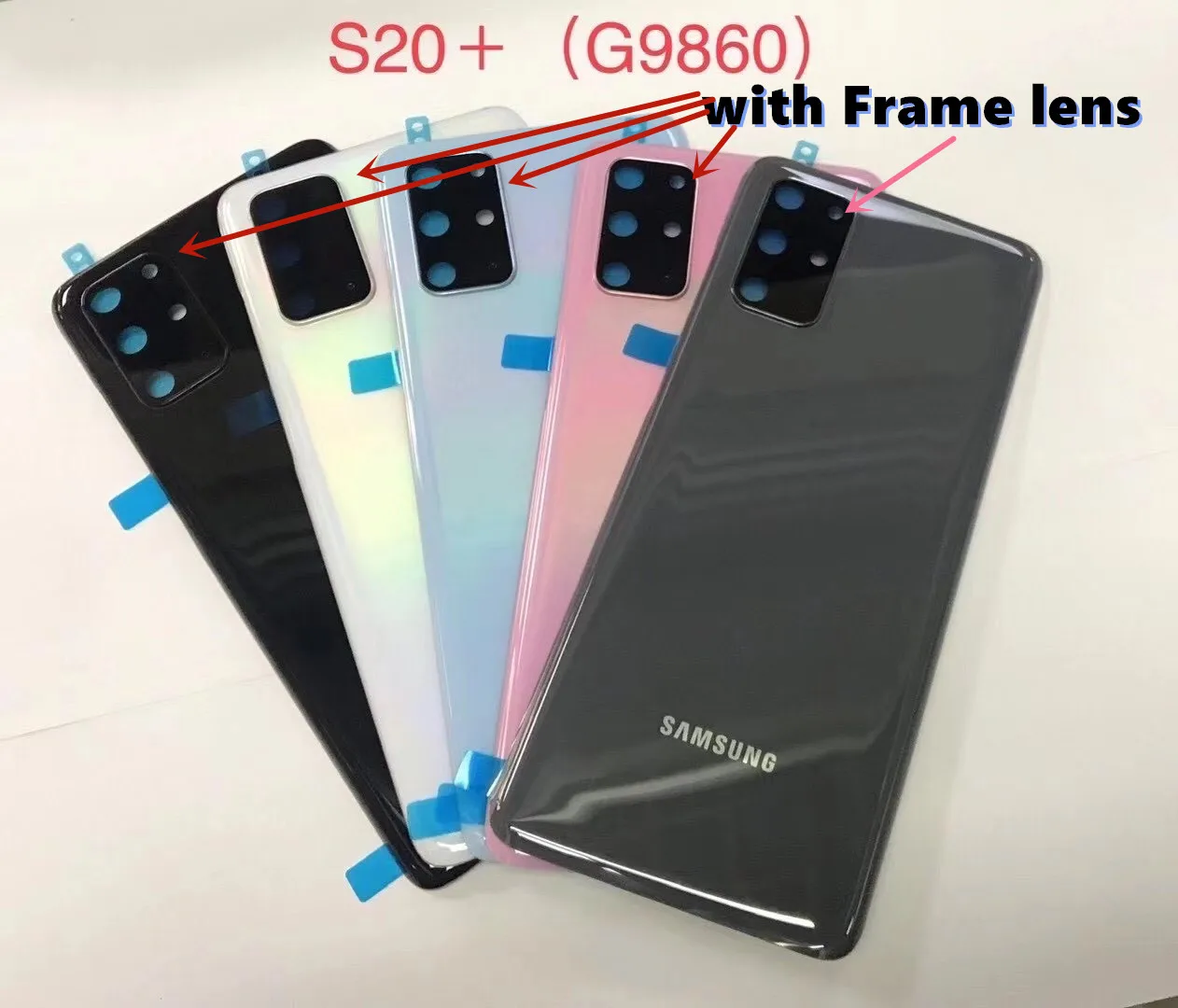 100% оригинальная стеклянная задняя крышка SAMSUNG с батарейным отсеком запасная