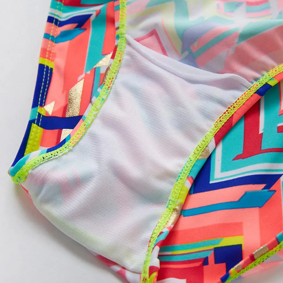 7 до 12 лет для девочек купальник детские купальники с принтом комплект бикини