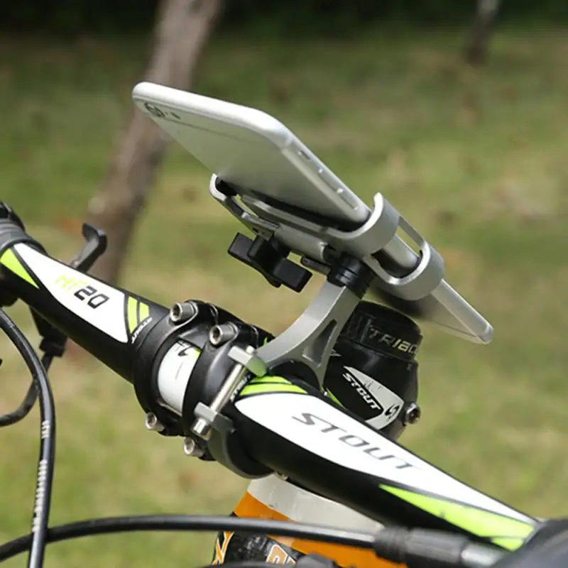 

Anti-slip Aluminum MTB Bicycle Holder Fit 3.5-6.5 Inches Mobile Phones Support Motorcycle Handlebar Stand Bike Accessories