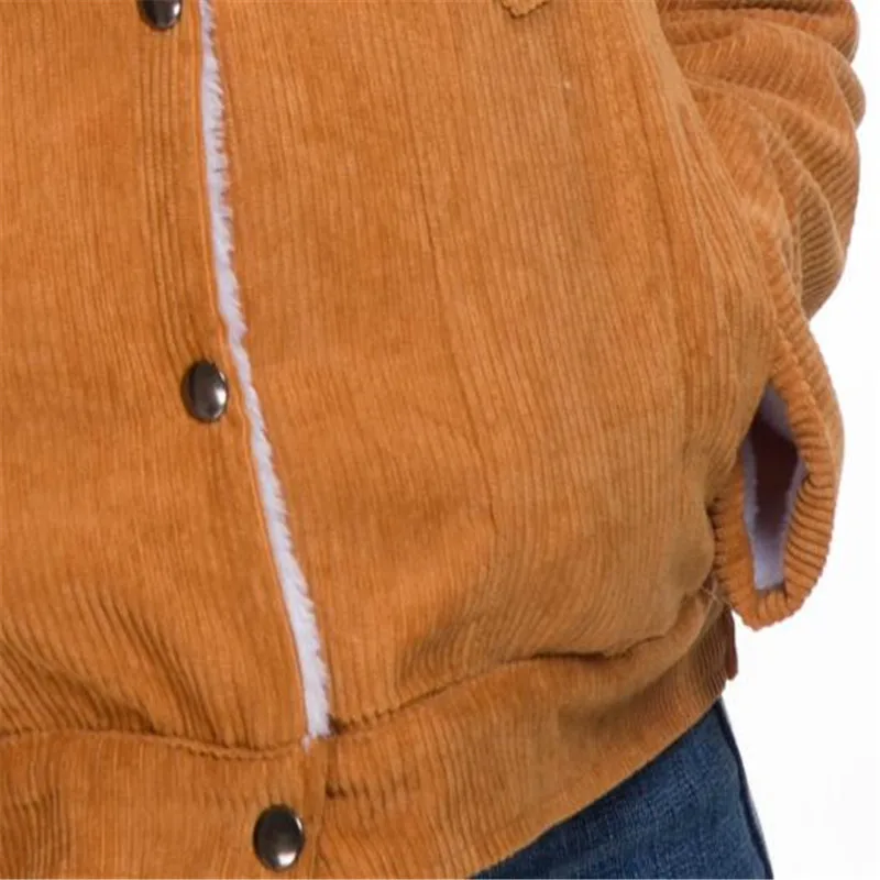

Women Winter Jacket Corduroy coat female Faux Fur Lining Thick Fur Lined Coats Parkas Fashion Bomber Jackets Cute Outwear 2020