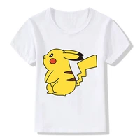 pokemon pikachu kids cute t shirt animal figures print t shirt boys girls clothes tops children summer costumes birthday gifts